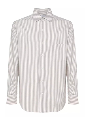 Loro Piana striped long-sleeve shirt - White