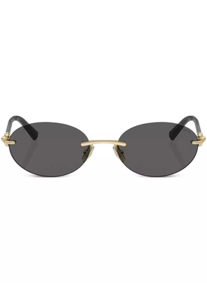 Tiffany & Co Eyewear oval frame tinted sunglasses - Black