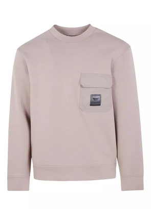 Emporio Armani patch-pocket cotton sweater - U6189 WALLNUT