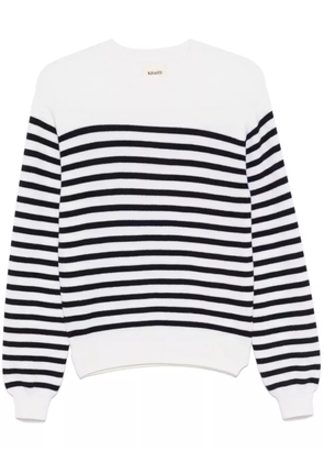 KHAITE striped sweater - White