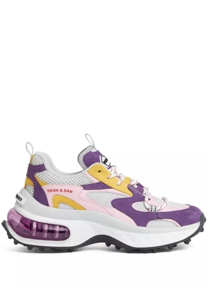 DSQUARED2 panelled lace-up sneakers - Purple