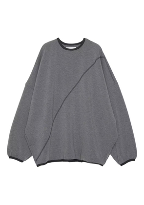 Yoshiokubo seam-embellished sweatshirt - Grey