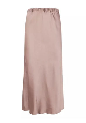 Antonelli satin midi skirt - Brown