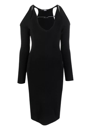 Karl Lagerfeld chain-link cut-out dress - Black