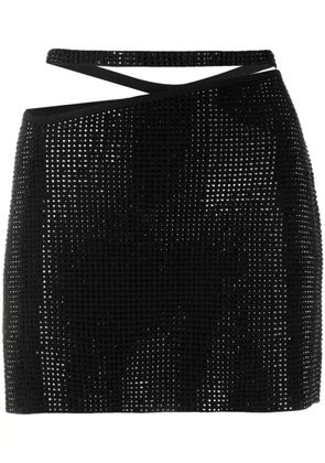 ANDREĀDAMO rhinestone-embellished miniskirt - Black