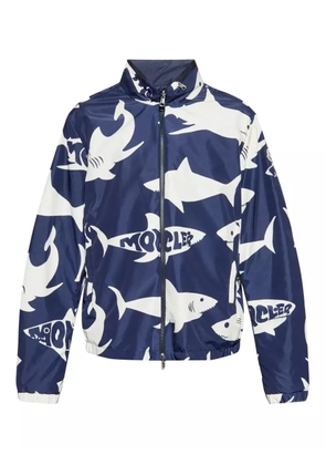 Moncler Shark-print bomber jacket - Blue