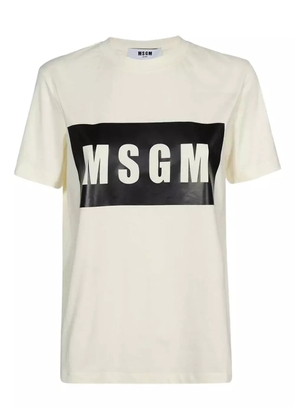 MSGM logo-print cotton T-shirt - White