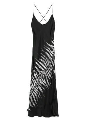 Roberto Cavalli Tigress-print maxi dress - Black