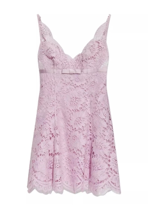 Self-Portrait lace mini dress - Pink