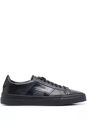 Santoni Double Buckle leather sneakers - Blue