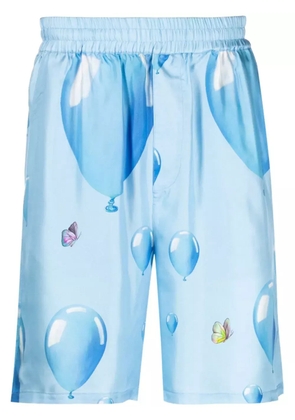 3PARADIS Dreaming Balloons silk shorts - Blue