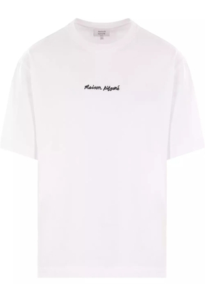 Maison Kitsuné logo-embroidered T-shirt - White