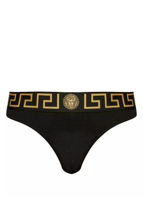Versace Greca stretch-cotton briefs - Black