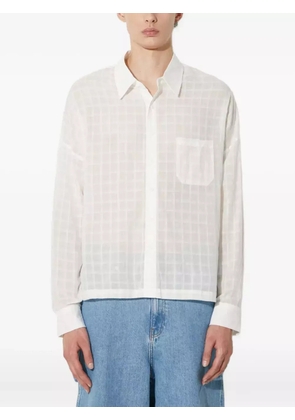 Stampd grid-pattern shirt - White
