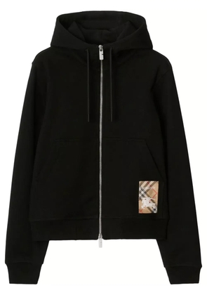 Burberry Check Label hoodie - Black