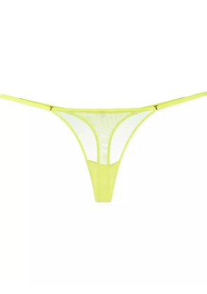 Maison Close Corps à Corps Neon low-rise sheer thong - Yellow