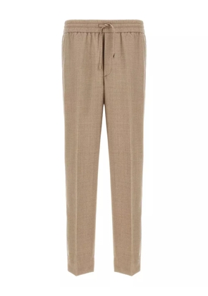 Brioni drawstring-waistband wool trousers - Neutrals