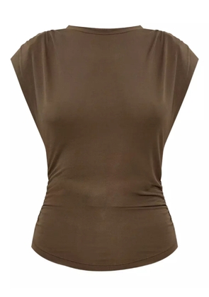 MARANT ÉTOILE gathered-shoulder T-shirt - Green