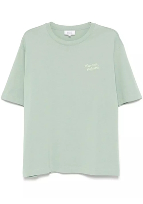 Maison Kitsuné logo-embroidered T-shirt - Green