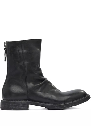 Moma zip-detail slouch ankle boots - Black