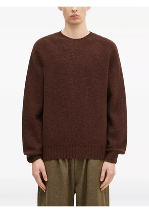 Universal Works round-neck wool sweater - Brown