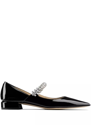 Jimmy Choo Bing leather ballerina shoes - Black