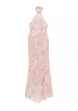 Saiid Kobeisy embroidered maxi dress - Pink