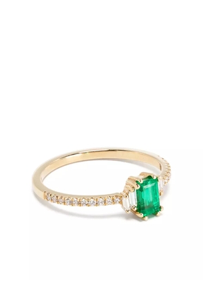 Suzanne Kalan 18kt yellow gold emerald and diamond ring