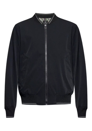 PS Paul Smith zip-fastening logo-plaque bomber jacket - Black