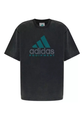 adidas Equipment logo-print cotton T-shirt - Black