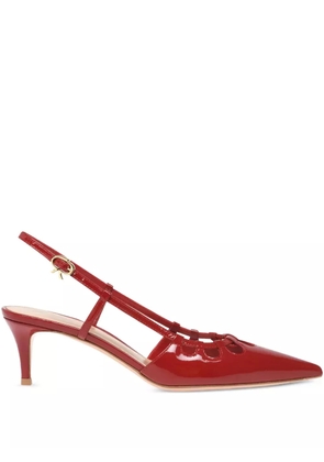 Gianvito Rossi 55mm Eloise cut-out heeled pumps - Red