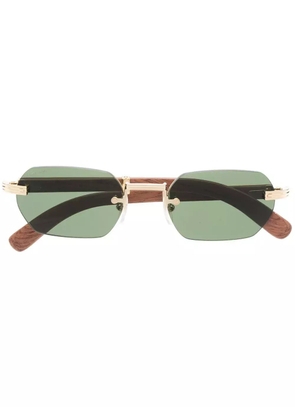 Cartier Eyewear tinted geometric-frame sunglasses - Gold