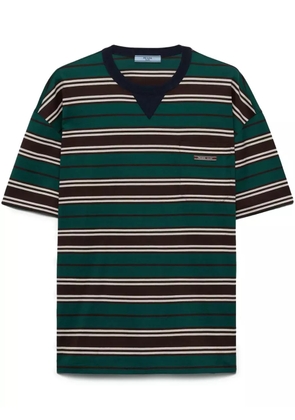 Prada striped cotton T-shirt - Brown