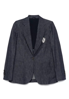 Brunello Cucinelli chambray blazer - Blue