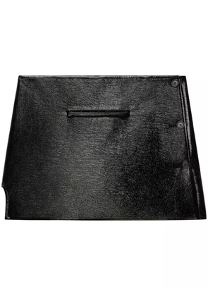 Courrèges Oblique vinyl mini skirt - Black