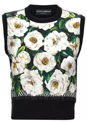 Dolce & Gabbana floral-print vest - Black