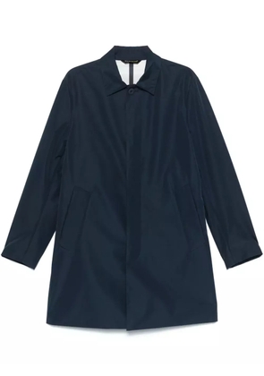 Manuel Ritz rubberised-logo trench coat - Blue