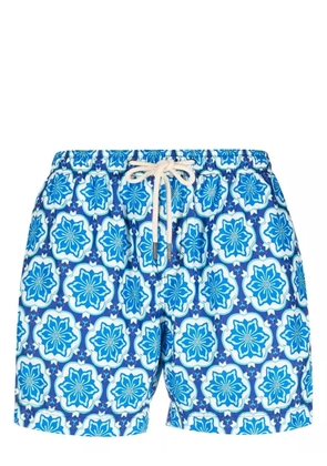 PENINSULA SWIMWEAR geometric-print swim shorts - Blue