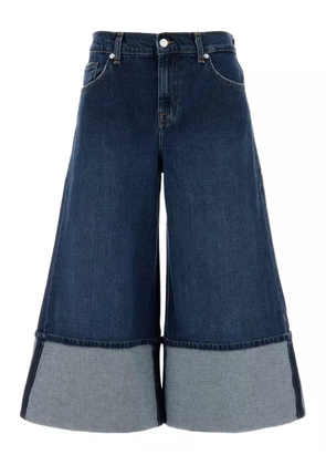 7 For All Mankind Mankind wide-leg cuffed jeans - Blue