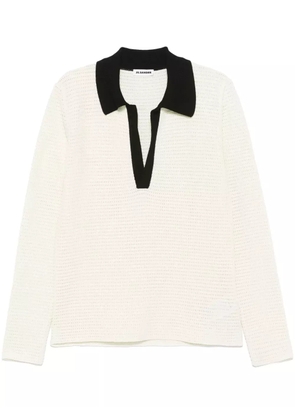 Jil Sander open-knit sweater - White