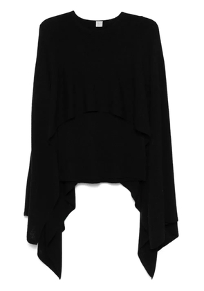 TOTEME cape-design sweater - Black