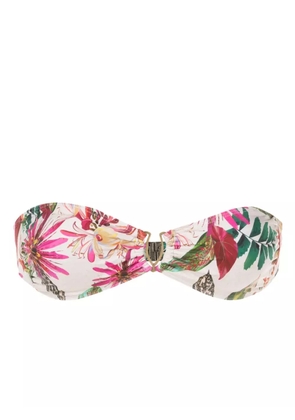 Lygia & Nanny Mika botanical-print bikini top - White