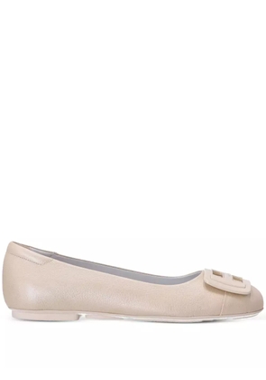 Hogan H661 patent-leather ballerina shoes - Neutrals