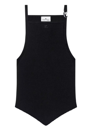Courrèges pointy-hem tank top - Black