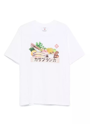 Casablanca graphic-print cotton T-shirt - White