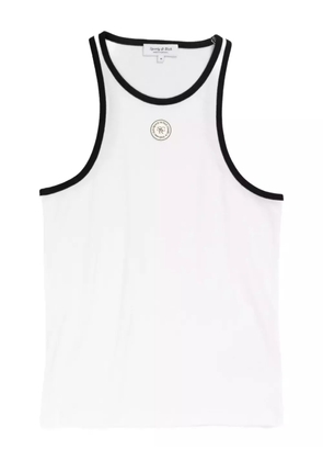 Sporty & Rich logo-appliqué tank top - White