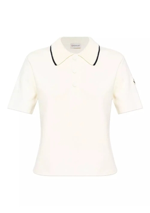 Moncler contrast stripe polo shirt - Neutrals