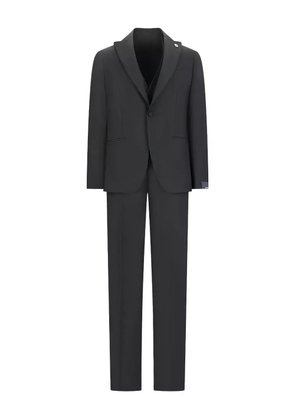 Lardini peak-lapels three-pieces suit - Black