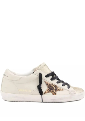 Golden Goose Super-Star glittered sneakers - White