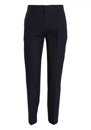 Emporio Armani logo-plaque tapered-leg trousers - Black